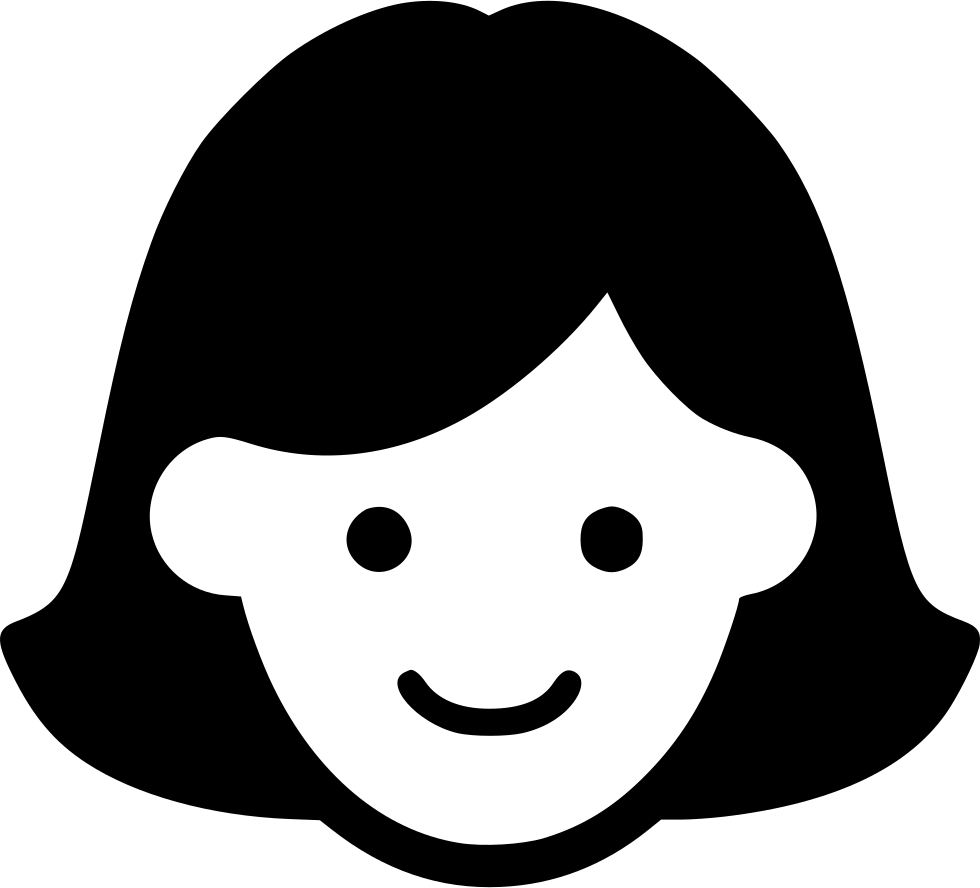 Curly Haired Icon Smile PNG Image