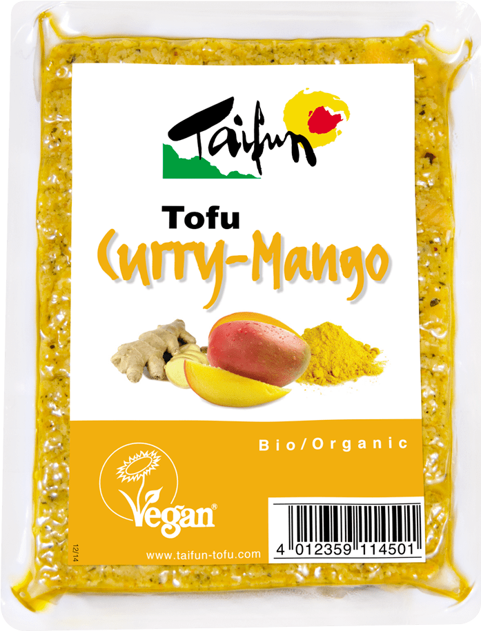 Curry Mango Flavored Tofu Packaging PNG Image