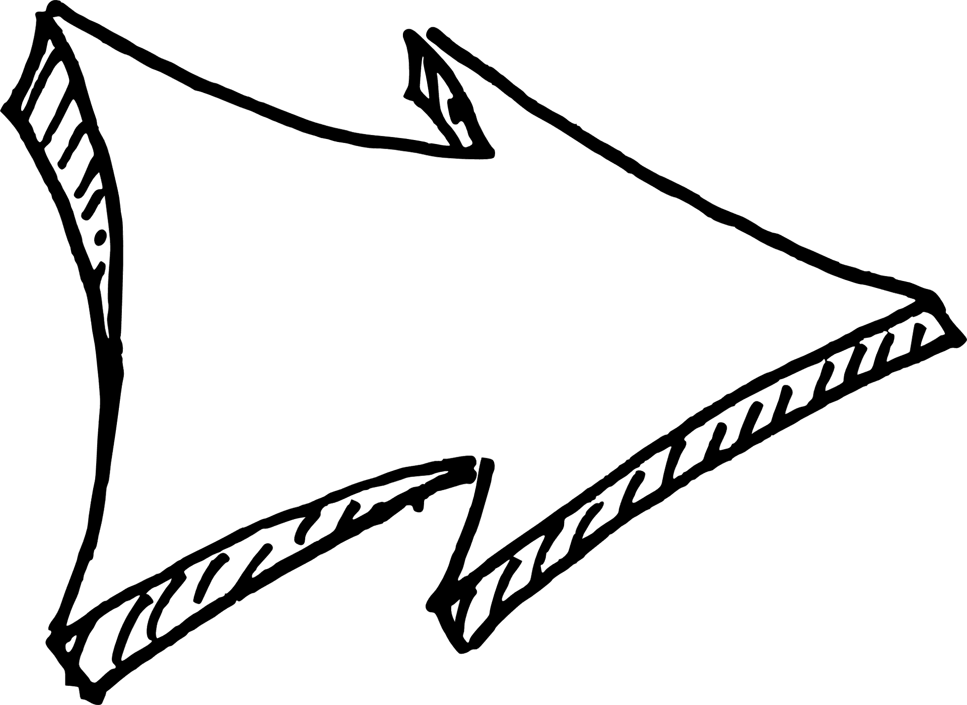 Curved Arrow Drawing PNG Image