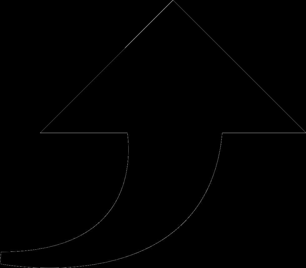 Curved Arrow Pointing Upward PNG Image