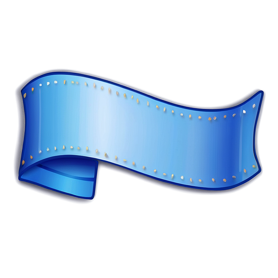 Curved Banner In Blue Png 18 PNG Image