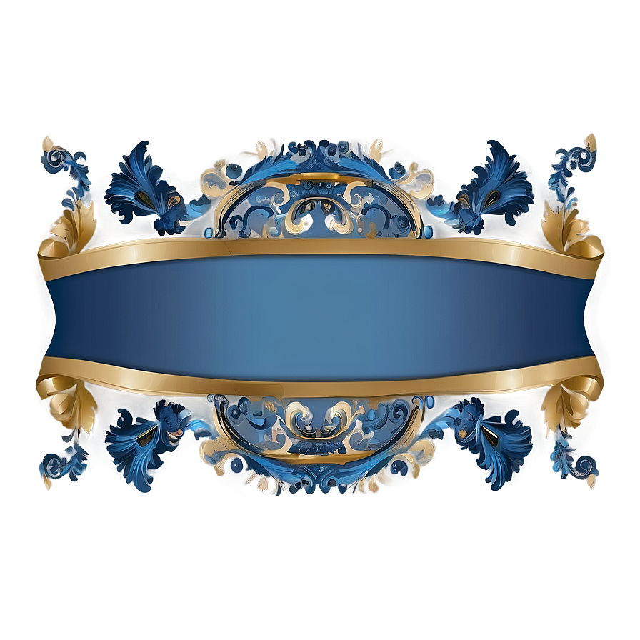 Curved Banner In Blue Png 40 PNG Image