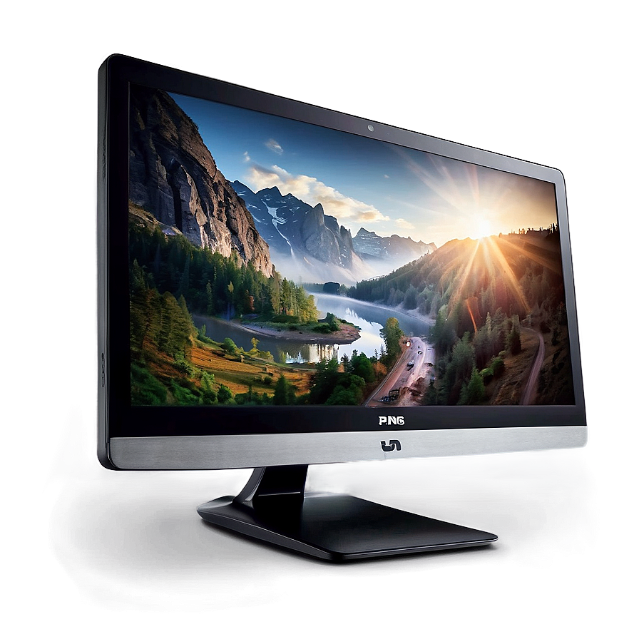 Curved Computer Monitor Png 06122024 PNG Image