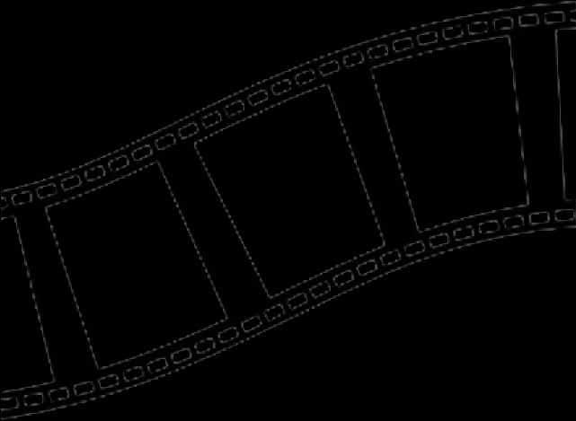 Curved Film Strip Graphic PNG Image