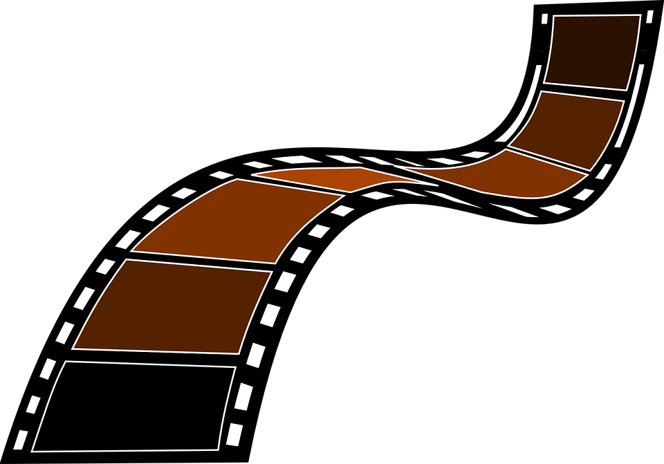 Curved Filmstrip Graphic PNG Image