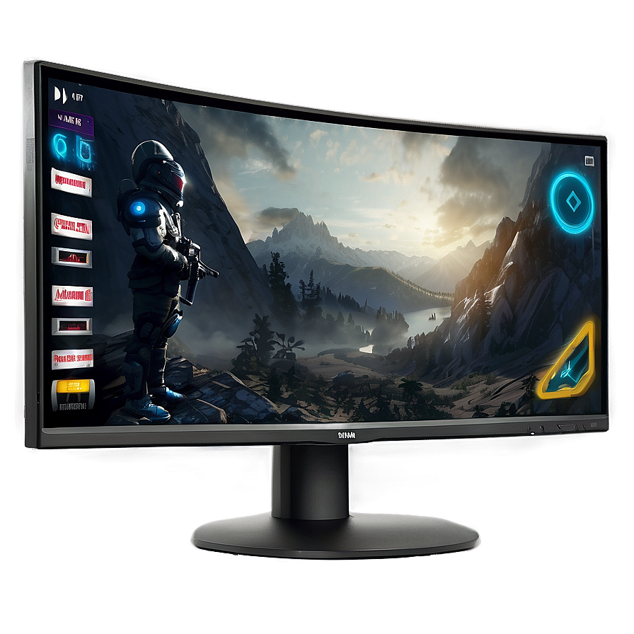 Curved Gaming Monitor Png Dcs51 PNG Image