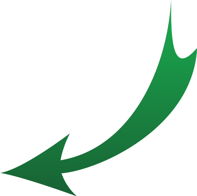 Curved Green Arrow Direction PNG Image