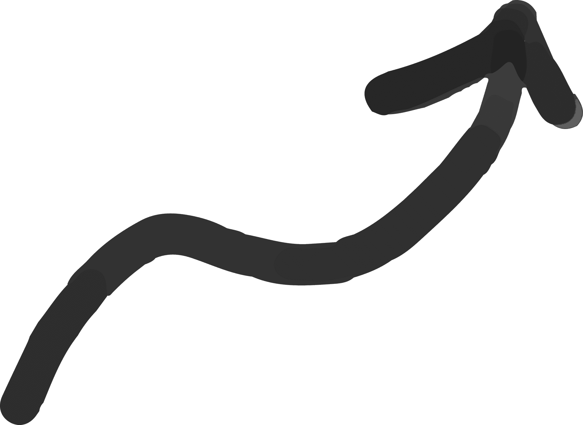 Curved Hand Drawn Arrow PNG Image