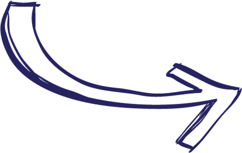 Curved Hand Drawn Arrow PNG Image