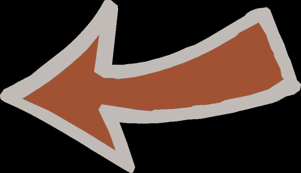 Curved Left Arrow Graphic PNG Image