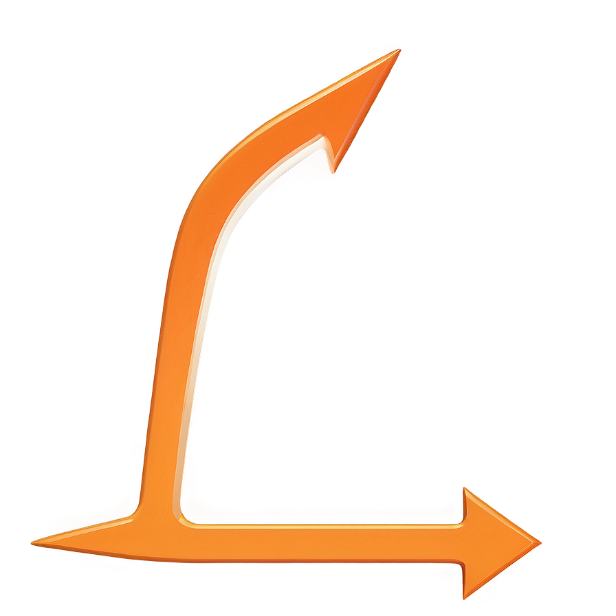 Curved Orange Arrow Png Pyt PNG Image