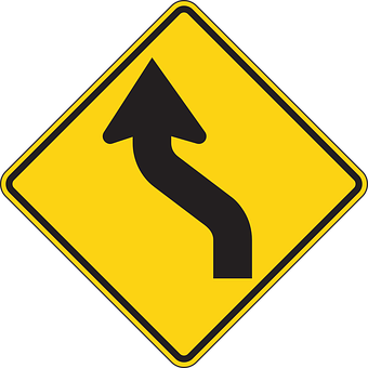 Curvy Road Sign PNG Image