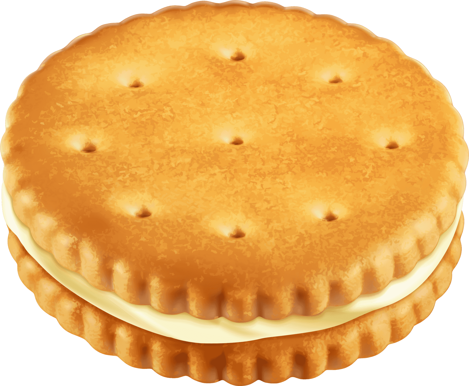 Custard Cream Biscuit Graphic PNG Image