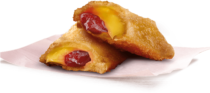 Custard Filled Pastrywith Strawberry Topping PNG Image