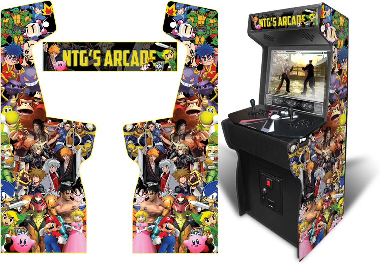 Custom Arcade Cabinet Design PNG Image