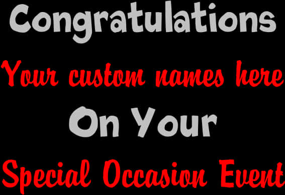 Custom Congratulations Template PNG Image