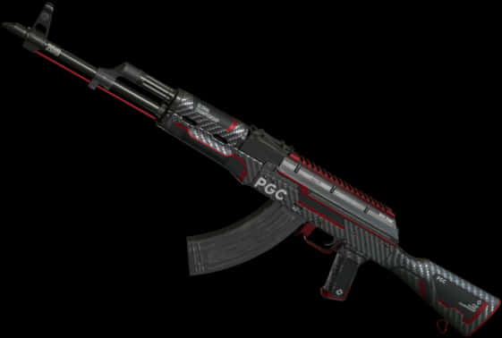 Custom Designed A K47 Rifle PNG Image