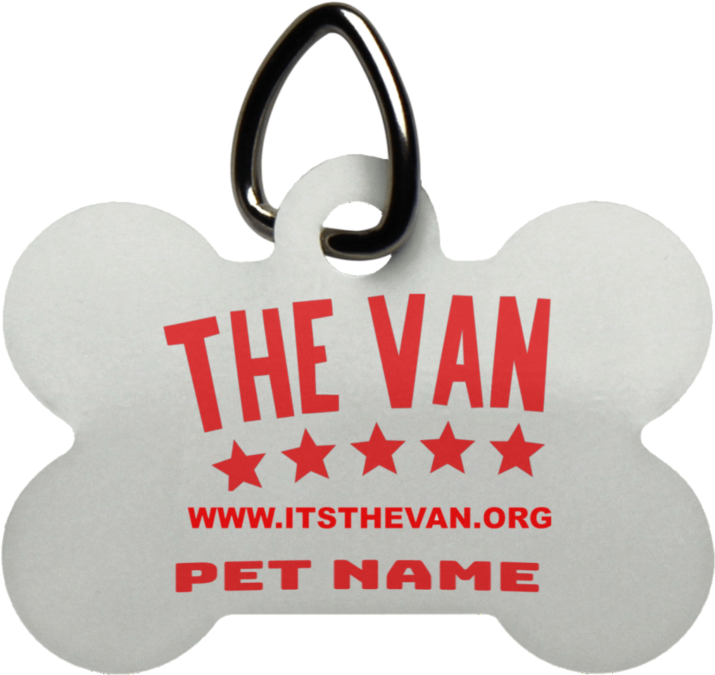 Custom Dog Bone Tag The Van PNG Image