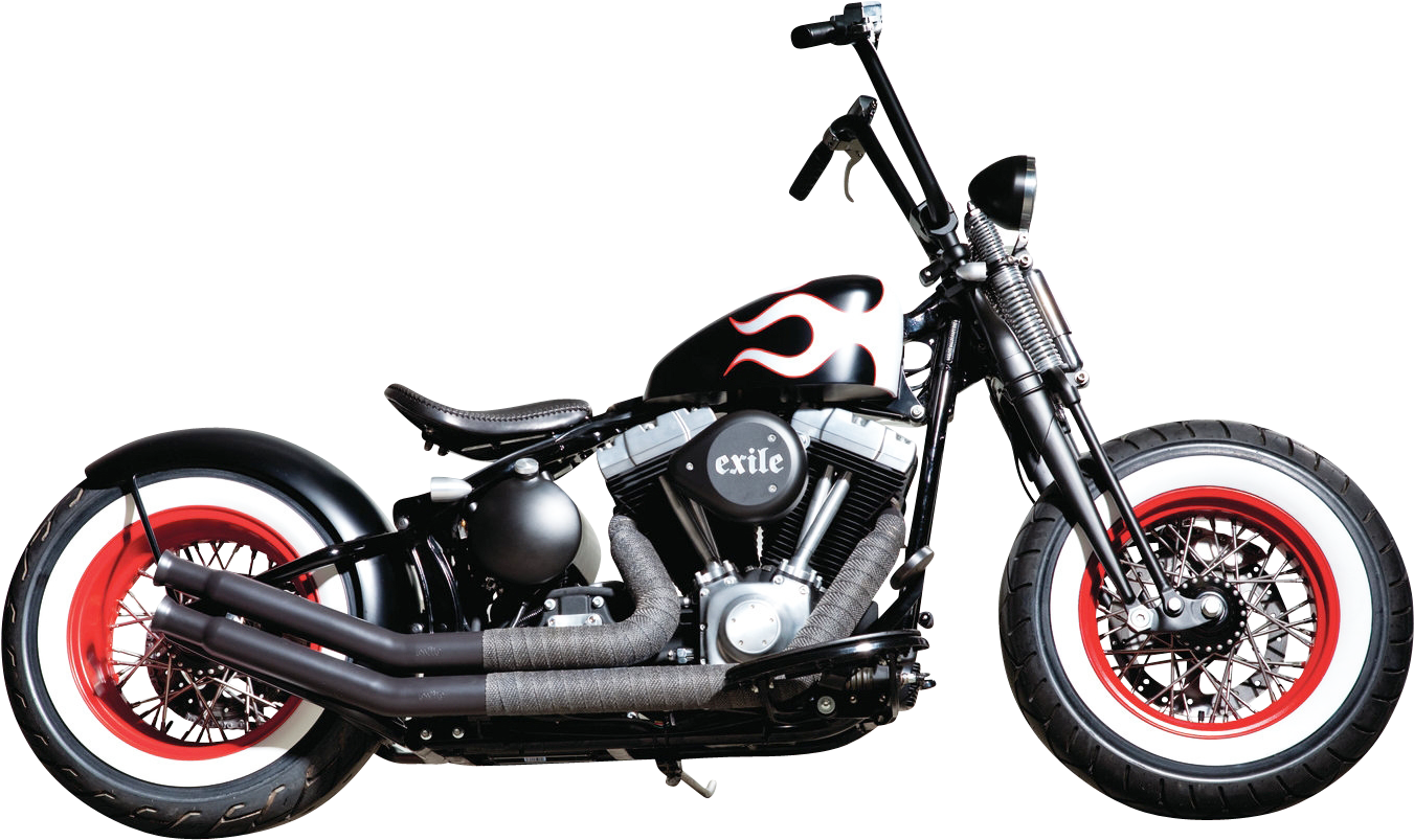 Custom Exile Chopper Motorcycle PNG Image