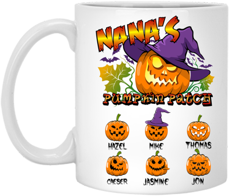 Custom Halloween Pumpkin Patch Mug PNG Image