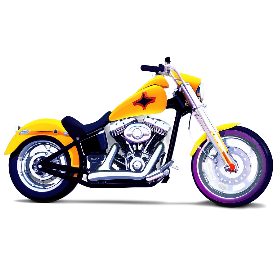 Custom Harley Chopper Graphic Png 64 PNG Image