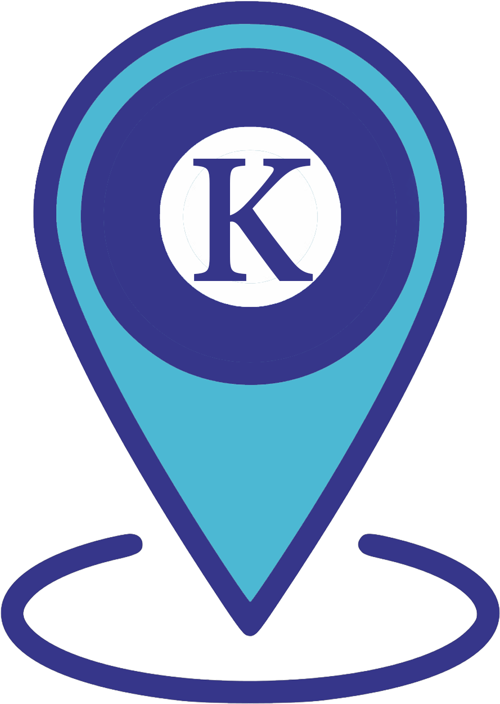 Custom Location Pinwith Letter K PNG Image