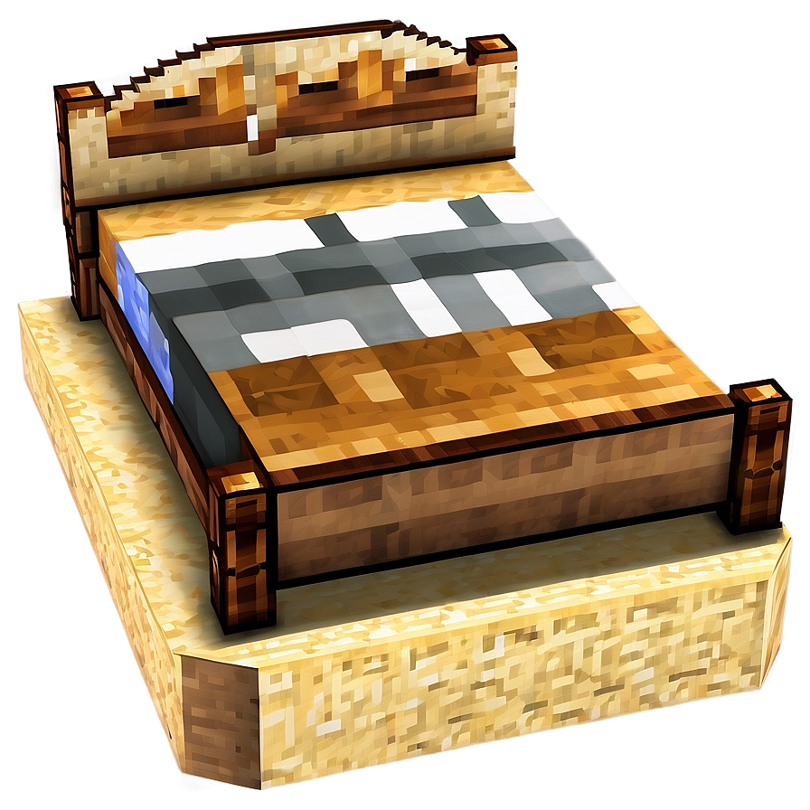 Custom Minecraft Bed Png 06122024 PNG Image