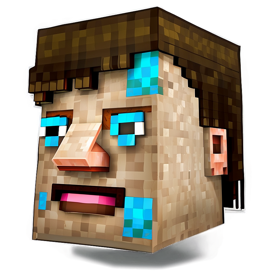 Custom Minecraft Steve Head Png Uhc91 PNG Image