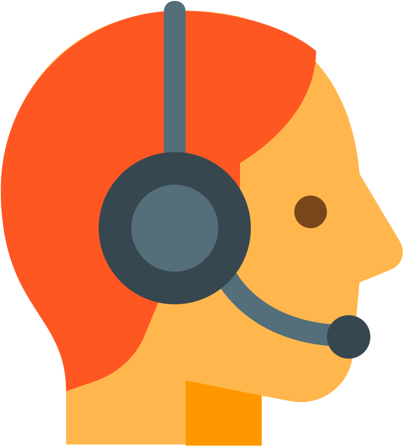 Customer Support Headset Icon PNG Image