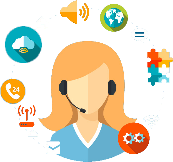 Customer Support Representative Vector PNG Image