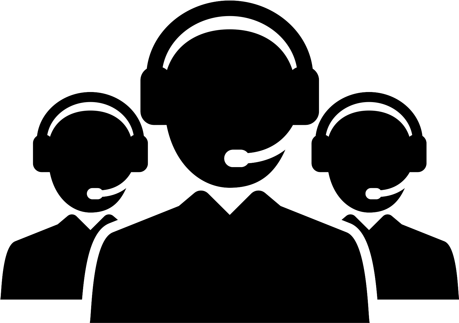 Customer Support Team Silhouette PNG Image