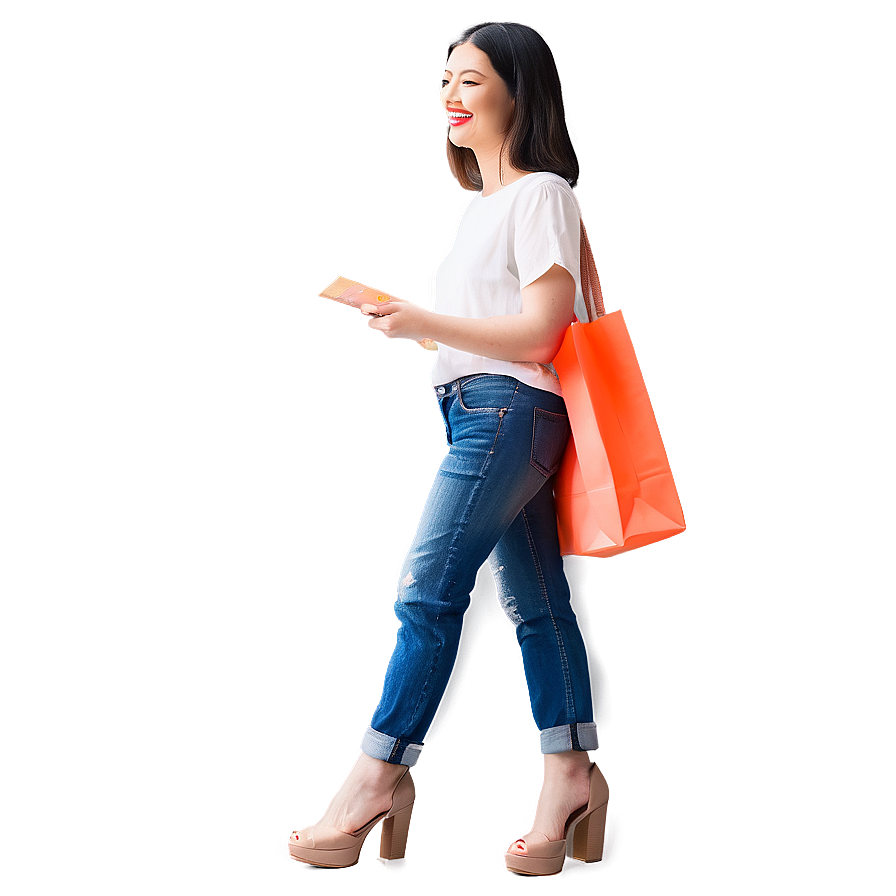 Customer With Shopping Bag Png Juk95 PNG Image