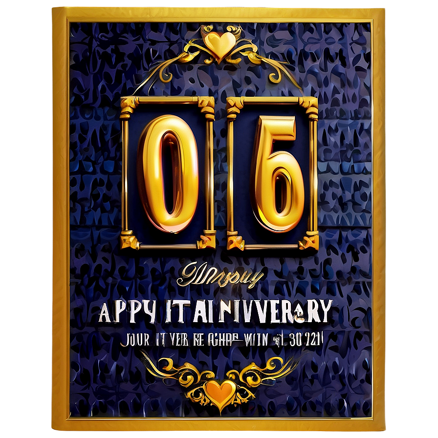 Customizable Anniversary Card Png Iip PNG Image