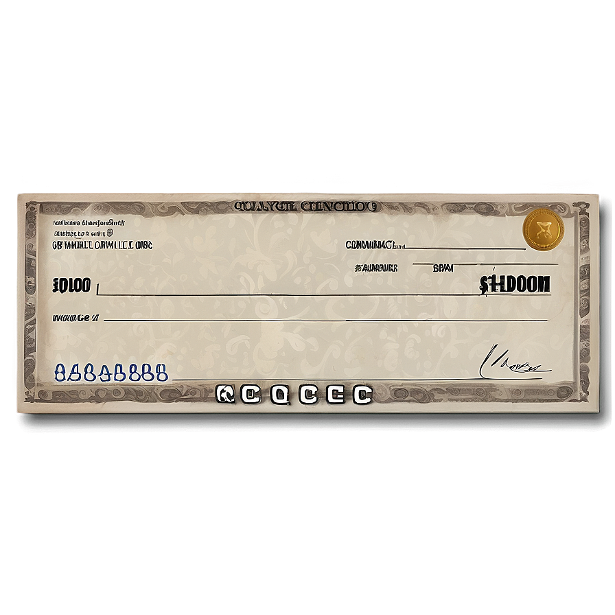 Customizable Bank Check Layout Png Ikh4 PNG Image