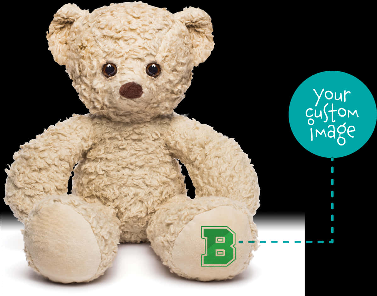 Customizable Teddy Bear Promotion PNG Image