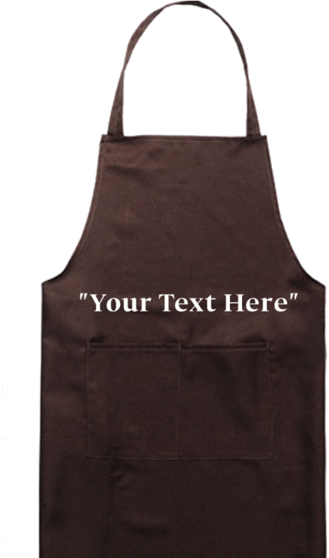 Customizable Text Brown Apron PNG Image