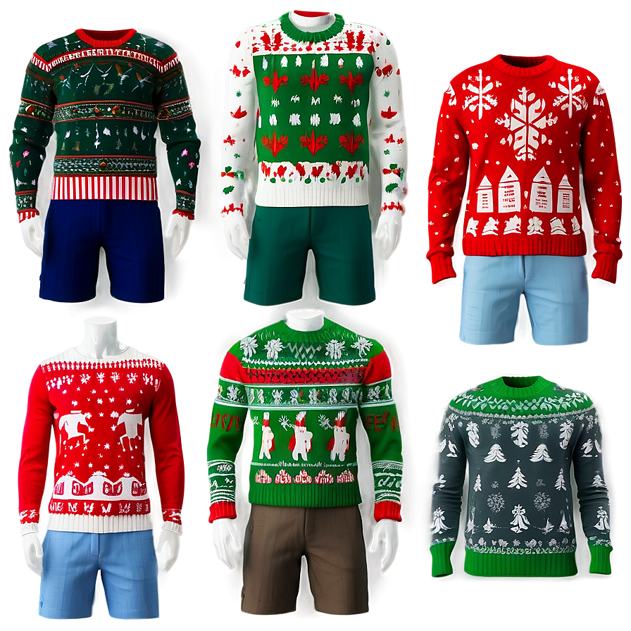 Customizable Ugly Christmas Sweater Png 18 PNG Image