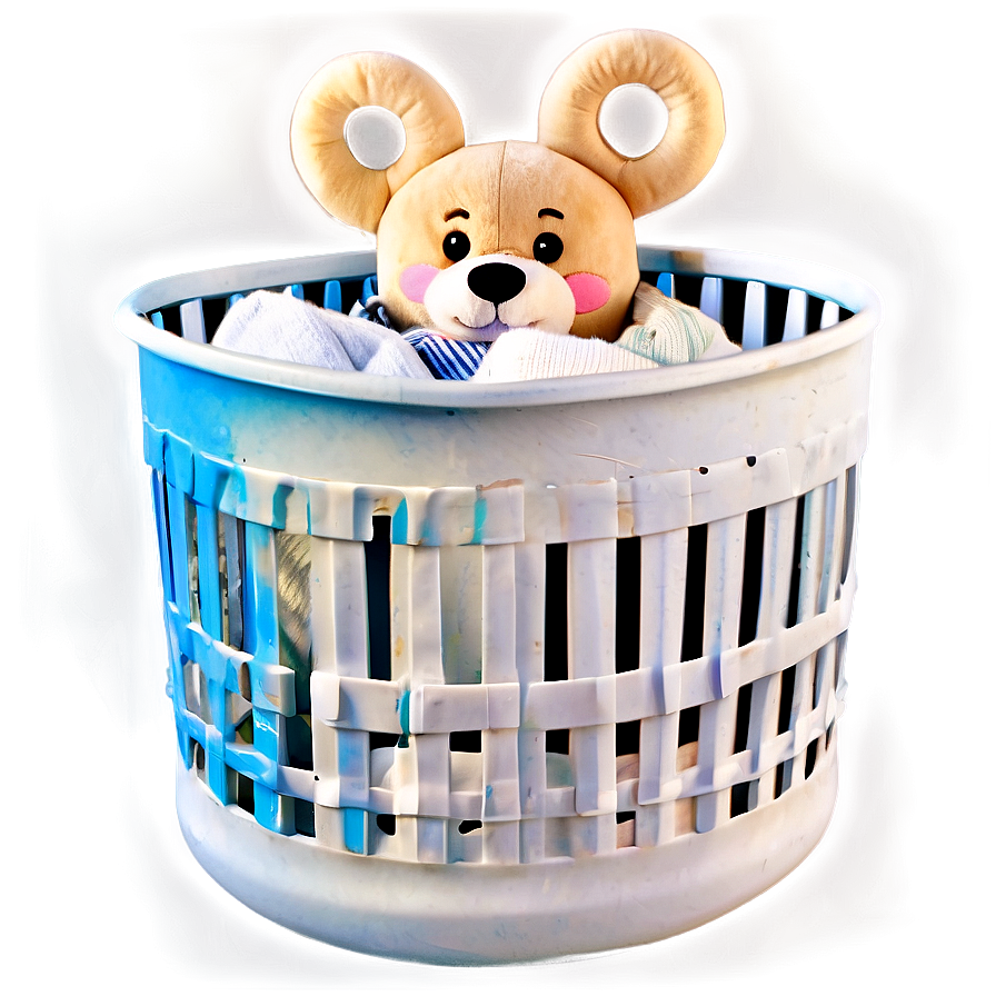 Cute Animal Design Laundry Basket Png Ybx PNG Image