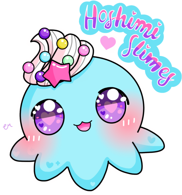 Cute Animated Slime Creature PNG Image