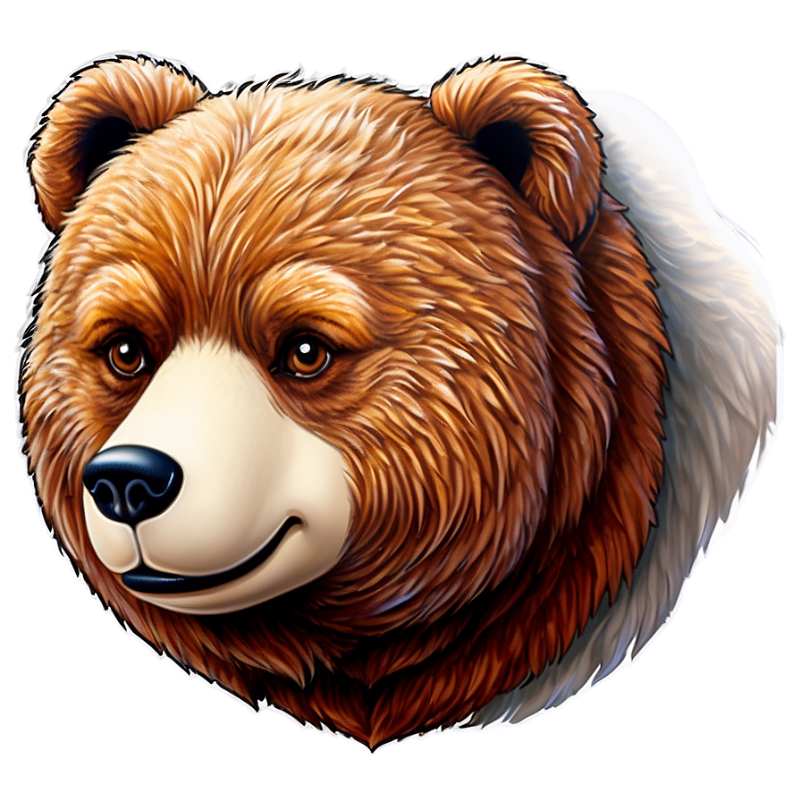 Cute Bear Head Drawing Png Gta PNG Image