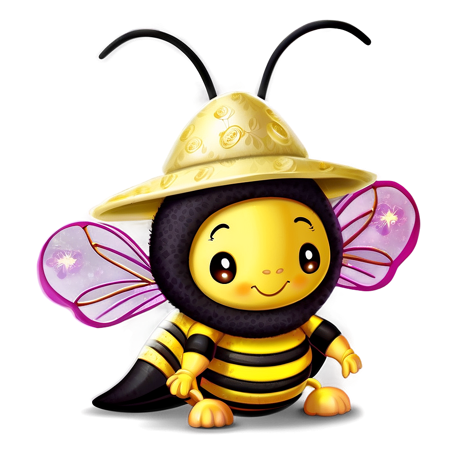 Cute Bee With Hat Png 06252024 PNG Image