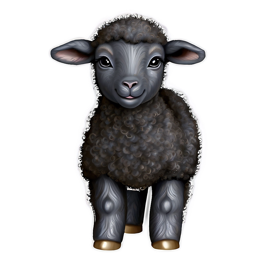 Cute Black Lamb Png Dsb PNG Image