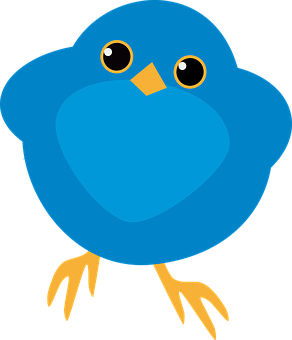 Cute_ Blue_ Bird_ Cartoon PNG Image