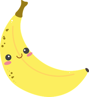 Cute Cartoon Banana PNG Image