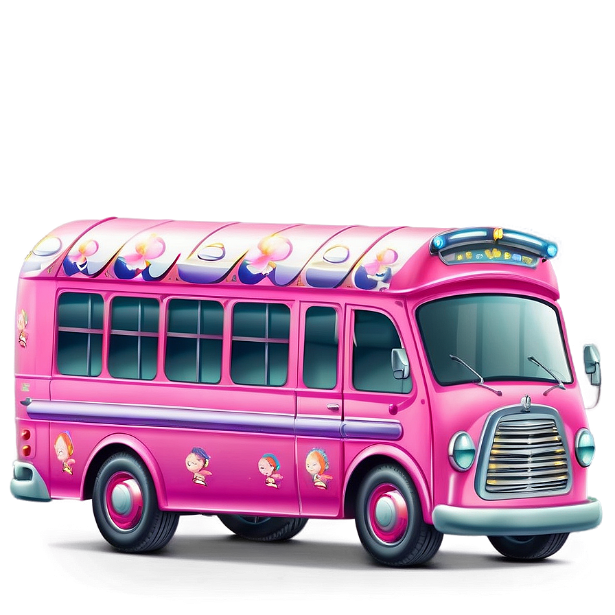 Cute Cartoon Bus Design Png Qut39 PNG Image