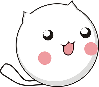 Cute Cartoon Cat Graphic PNG Image