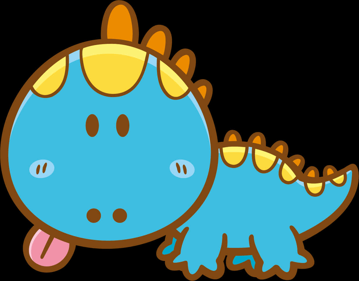 Cute Cartoon Dinosaur PNG Image