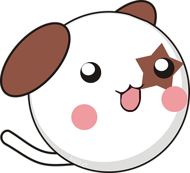 Cute Cartoon Dog Face PNG Image