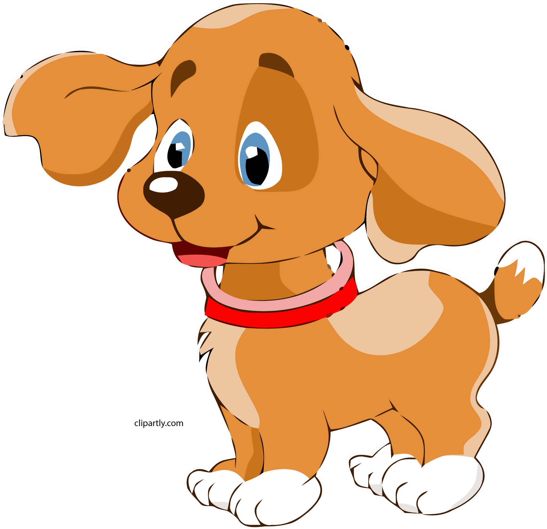 Cute Cartoon Dog Smiling PNG Image