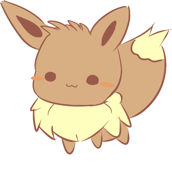 Cute Cartoon Eevee Illustration PNG Image